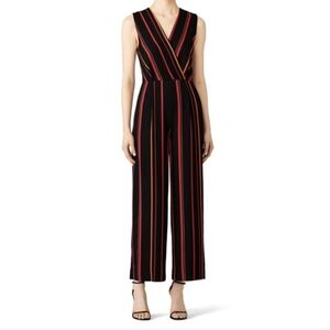 DVF,Sleeveless Black Jumpsuit with stripes, Size 0